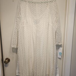 Elegant Cream Crochet Dress